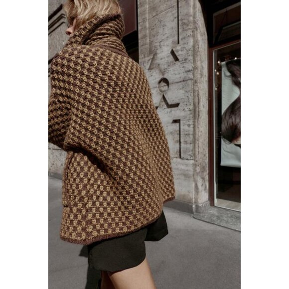 ZARA OVERSIZE KNIT JACKET - Picture 5 of 9